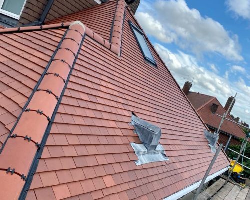 Side View of Pitched Roof
